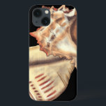 Artistic Conch Shells iPhone 13 Case<br><div class="desc">Jennifer Goldberger has an amazing collection of art capturing the gems of the ocean. In this beautiful,  classic neutral colour painting,  these two Conch seashells are the main object of the image. Get this nautical styled art on your favourite products today!</div>