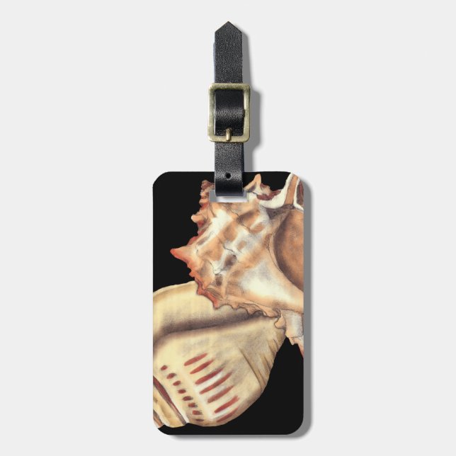 Artistic Conch Shells Luggage Tag (Front Vertical)