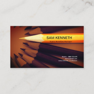 Artistic Creative Colourful Pencil PR Business Card