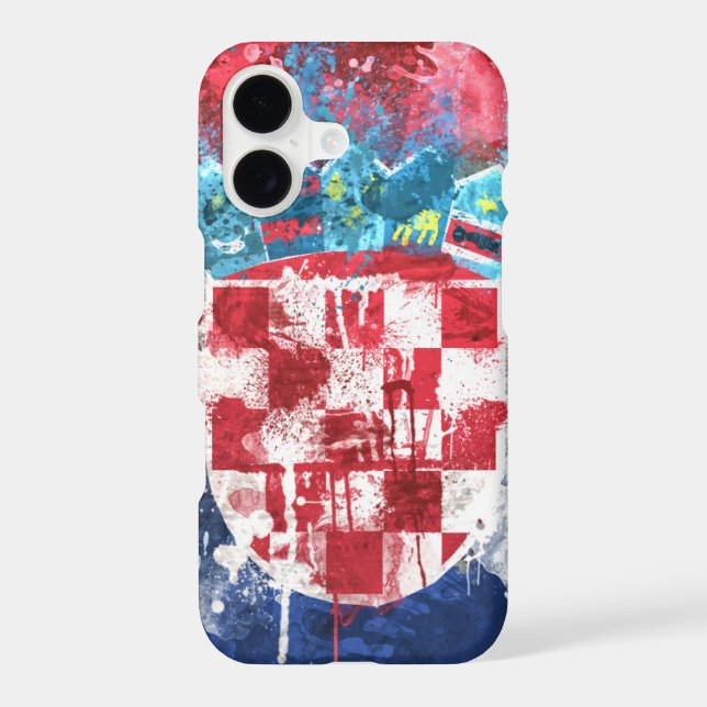 Artistic Croatian Flag iPhone 17 Case | Croatia He (Back)