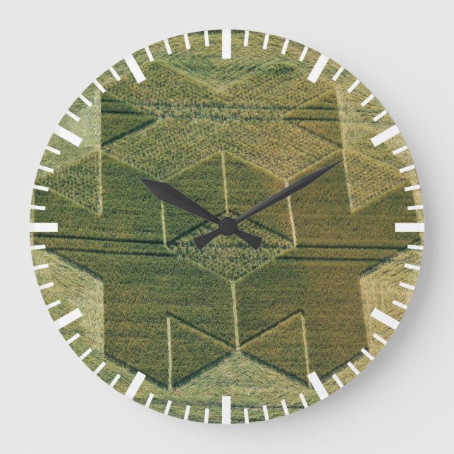 Artistic Crop Circle Large Clock (Front)