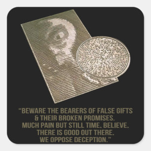 Artistic Crop Circle Square Sticker