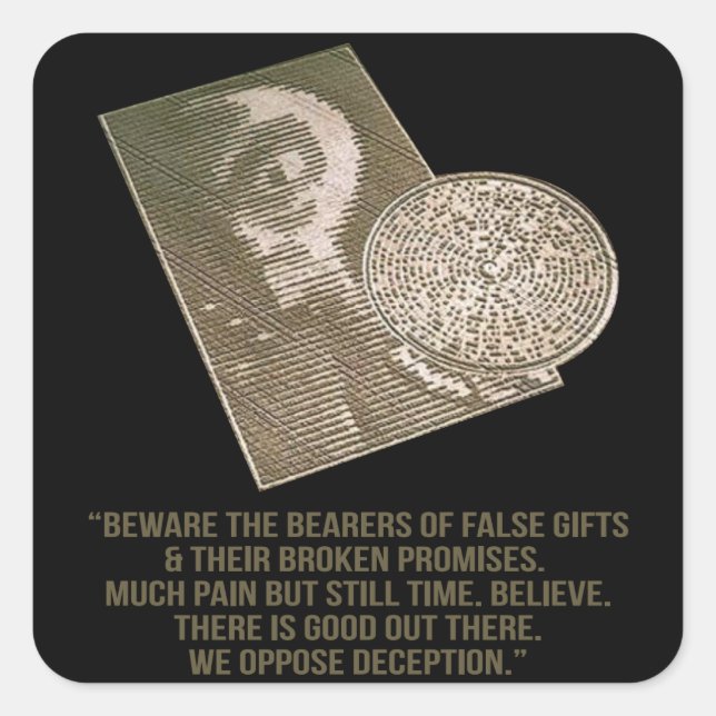 Artistic Crop Circle Square Sticker (Front)