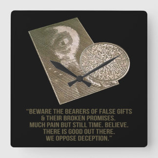 Artistic Crop Circle Square Wall Clock