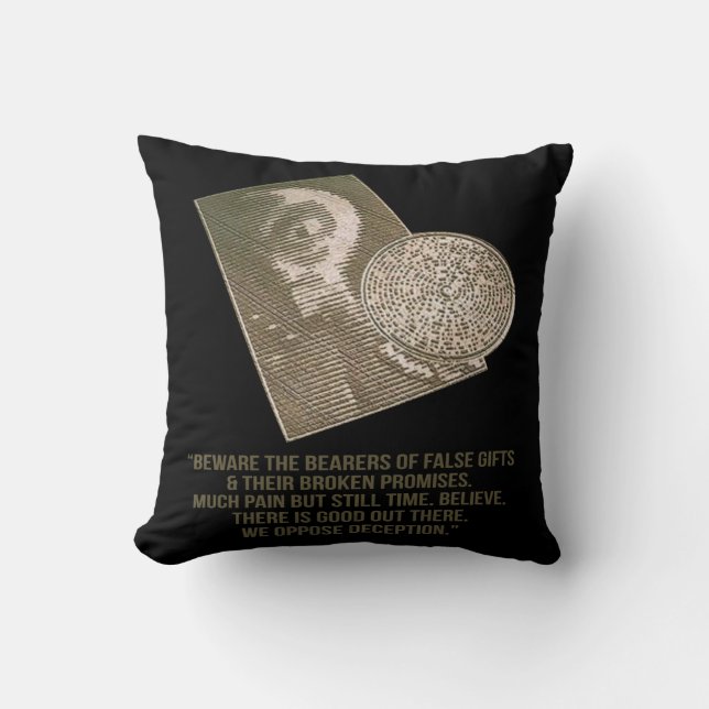 Artistic Crop Circle Throw Pillow (Front)