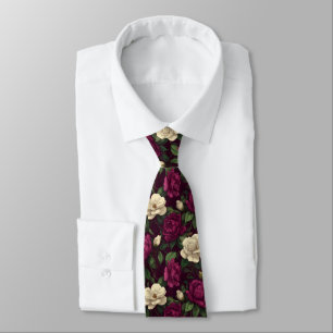 Artistic Dad Gifts Gardenias Floral Tie