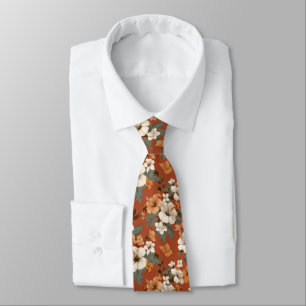 Artistic Dad Gifts Tropical Flower Tie