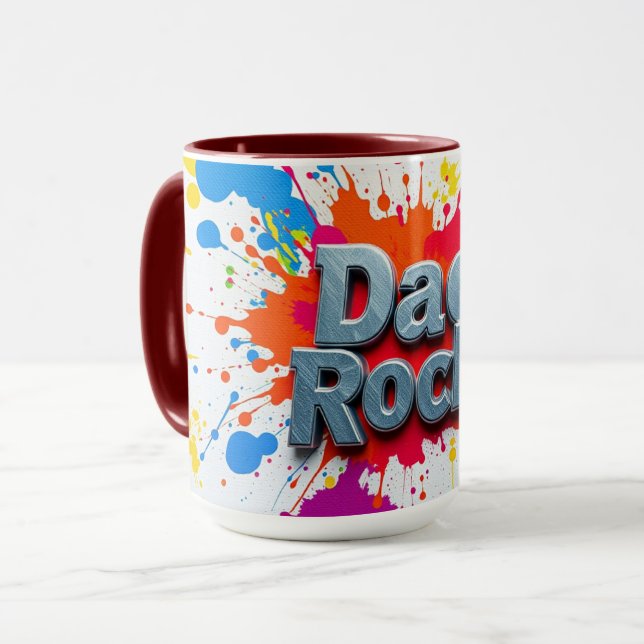 Artistic Dad Rocks Colour Burst Mug (Front Left)
