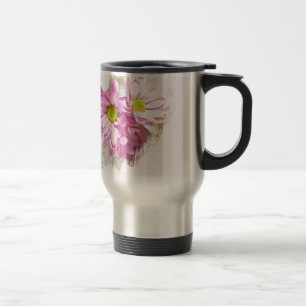 Artistic daisies! travel mug