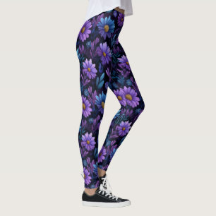 Artistic Daisy Luxury Fashion Gym Leggings