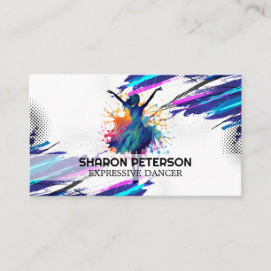 Artistic Dancer Illustration   Expressive Business Card