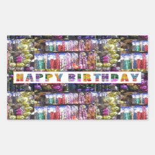 Artistic Decorative HAPPY BIRTHDAY Script Sticker