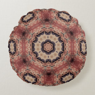 Artistic Design. Art deco motif pattern with luxur Round Pillow