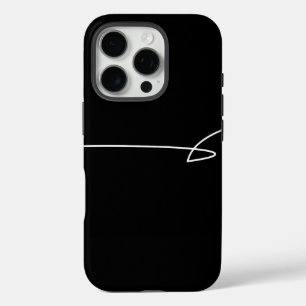 Artistic Design in Black and White iPhone 16 Pro Case