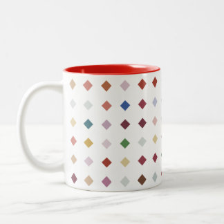 Artistic Diamond Geometric Modern Accessory Two-Tone Coffee Mug