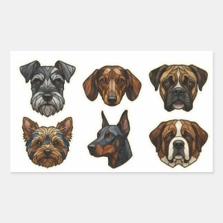 Artistic Dog Breed Portraits Part 2 Sticker