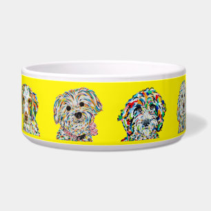 Artistic Dog Food Bowl
