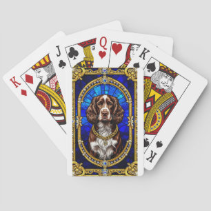 Artistic Dog Stained Glass Portrait Playing Cards