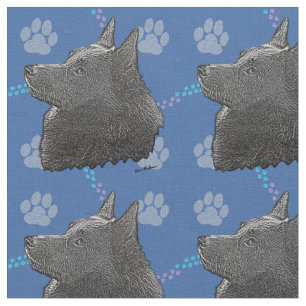 Artistic Dogs - Schipperke Fabric