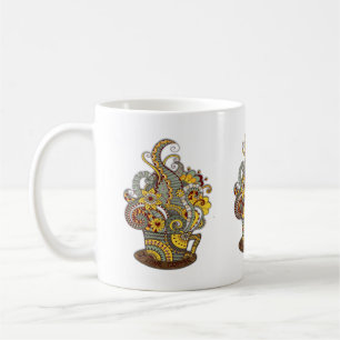 Artistic-doodle-drawing art coffee mug