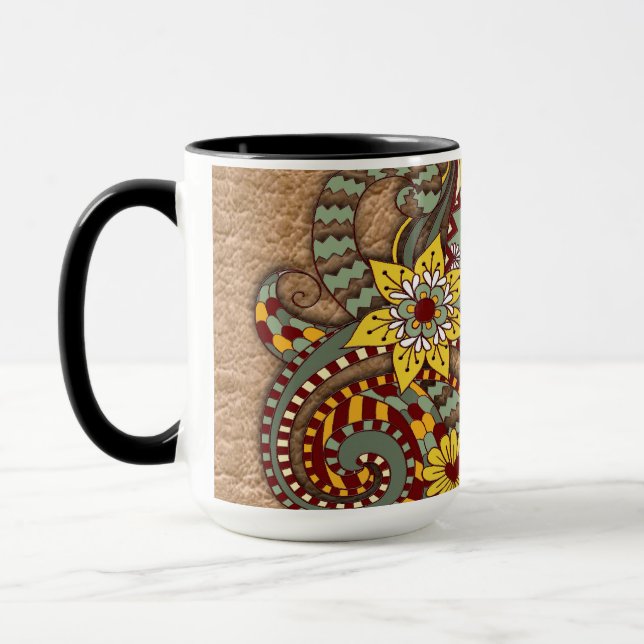 Artistic-doodle-drawing art mug (Left)
