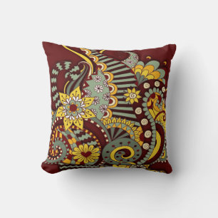 Artistic-doodle-drawing art throw pillow