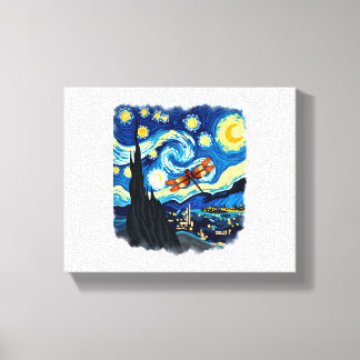 Artistic Dragonfly Shirt Starry Night Dragonfly Canvas Print