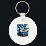 Artistic Dragonfly Shirt Van Gogh Starry Night Dra Keychain<br><div class="desc">Artistic Dragonfly Shirt Van Gogh Starry Night Dragonfly</div>