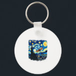 Artistic Dragonfly Shirt Van Gogh Starry Night Dra Keychain<br><div class="desc">Artistic Dragonfly Shirt Van Gogh Starry Night Dragonfly</div>