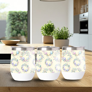Artistic Easter Pattern Wine Tumbler