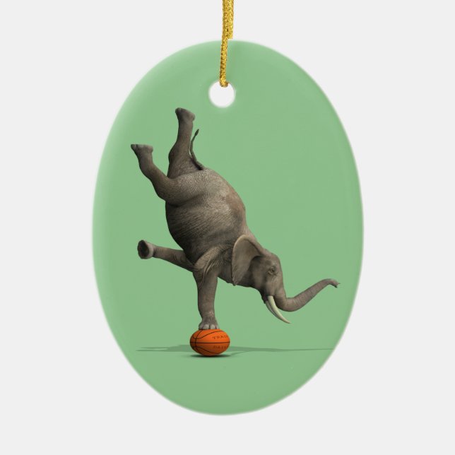 Artistic Elephant Ceramic Ornament (Front)