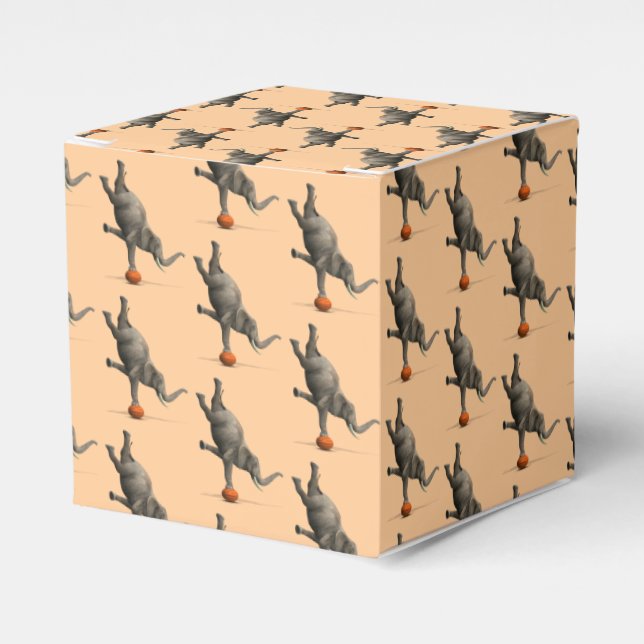 Artistic Elephant Favor Box (Front Side)