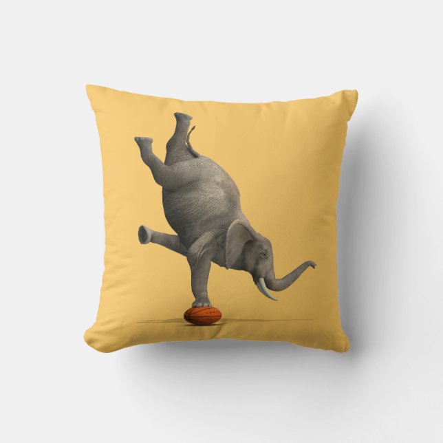 Artistic Elephant Throw Pillow (Front)