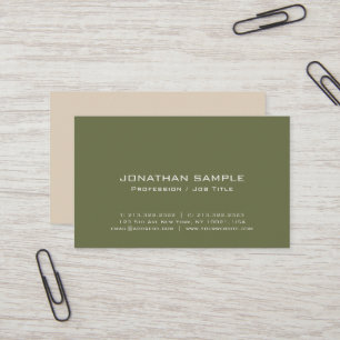 Artistic Elite Design Professional Modern Plain Business Card