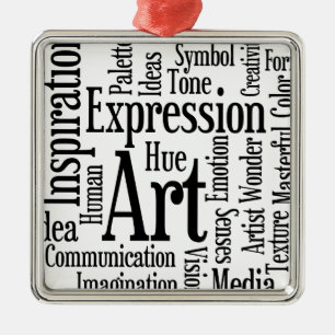 Artistic Expression for Artist or Creative Person Metal Ornament