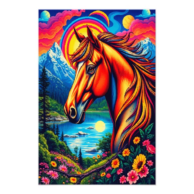 Artistic Expressions of Horses Photo Print (Front)