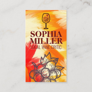 Artistic Expressive Winery Business Card