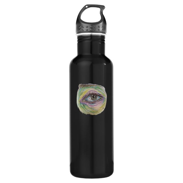 Artistic Eye Drawing Water Bottle (Front)