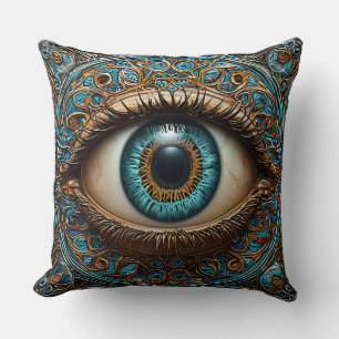 Artistic Eye With Intricate and Ornamental Detail Throw Pillow