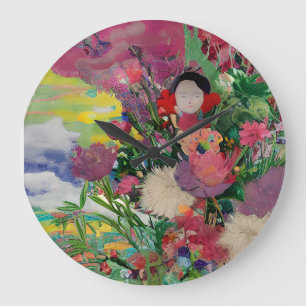 Artistic Floral Artwork Gift Clock