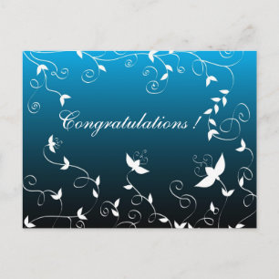 Artistic floral design postcard