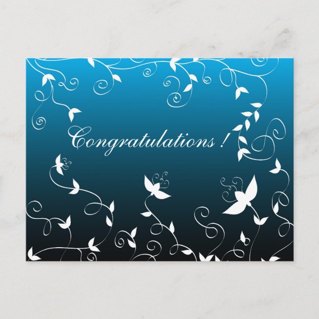 Artistic floral design postcard (Front)