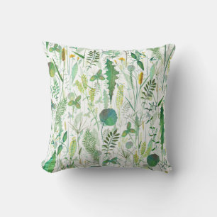 Artistic Floral Mandala Throw Pillow