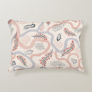 Artistic floral pattern, ornamental autumn decor. accent pillow