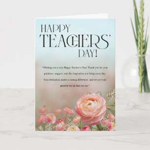Artistic Floral Teacher’s Day Card