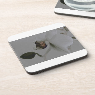 Artistic Flower in Grey Tones Coaster