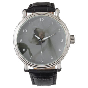 Artistic Flower in Grey Tones Watch