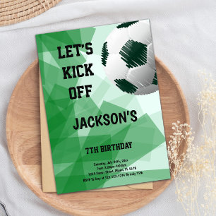 Artistic Football Theme Invitation