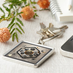 "Artistic Futurism Unleashed" Keychain