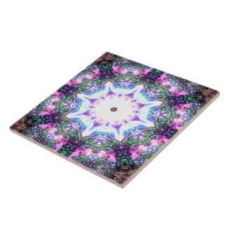 artistic futurist shiny Floral persian mandala Tile